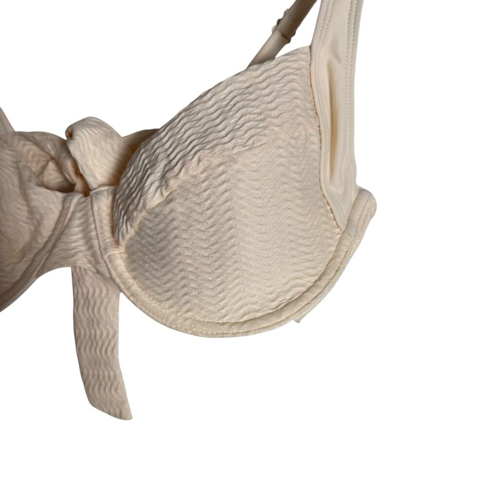Sanctuary Cream Ribbed Two Piece Underwire Bikini Set Size Large - Picture 3 of 14